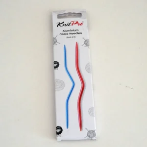 knitpro – agulhas de cabo em alumínio (pack de 2)